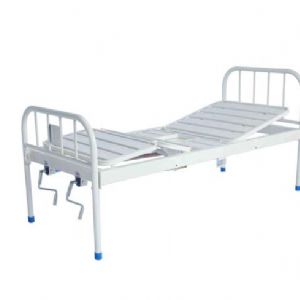 E22鋼制噴塑雙搖便孔護理床--(條式床面、便孔）