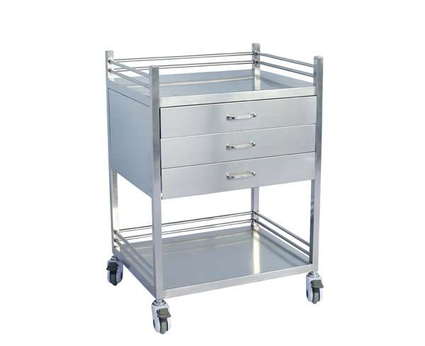 B23全不銹鋼口服藥車（三抽)