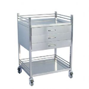 B23全不銹鋼口服藥車（三抽)